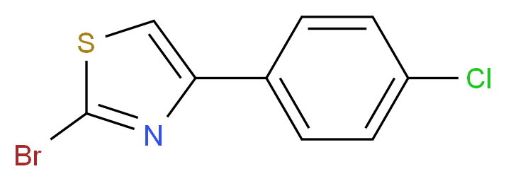 2-bromo-4-(4-chlorophenyl)thiazole_分子结构_CAS_39564-86-8)