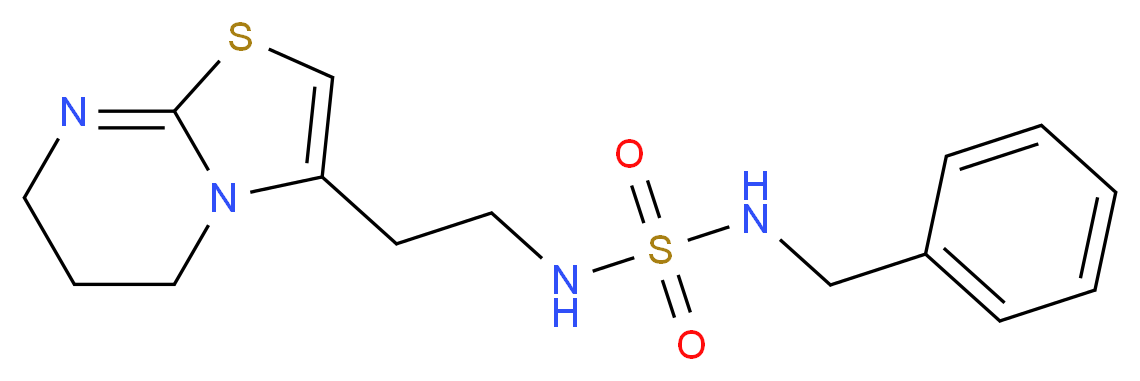 N-benzyl-N'-[2-(6,7-dihydro-5H-[1,3]thiazolo[3,2-a]pyrimidin-3-yl)ethyl]sulfamide_分子结构_CAS_)