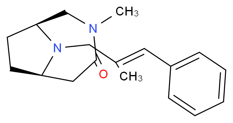 (1S*,6R*)-3-methyl-9-[(2E)-2-methyl-3-phenylprop-2-en-1-yl]-3,9-diazabicyclo[4.2.1]nonan-4-one_分子结构_CAS_)