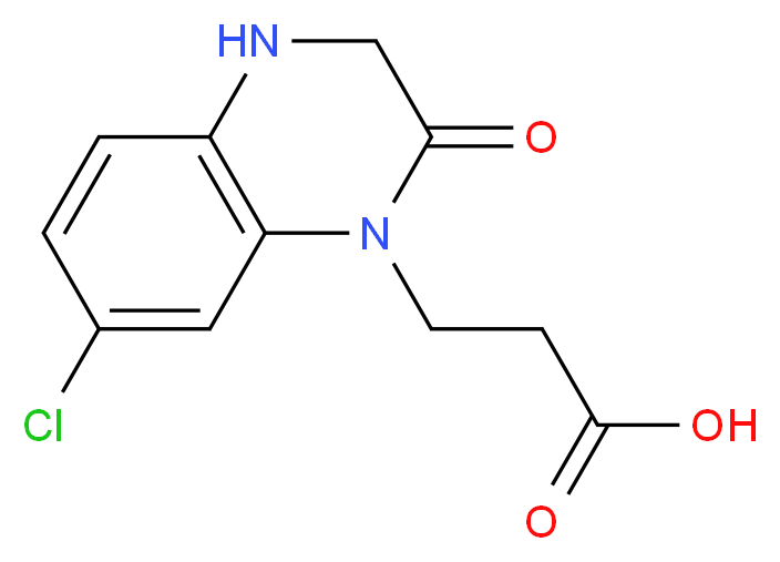 6-氯-2,3-二氢-3-氧代-4H-1,4-苯并噁嗪-4-丙酸_分子结构_CAS_351003-03-7)