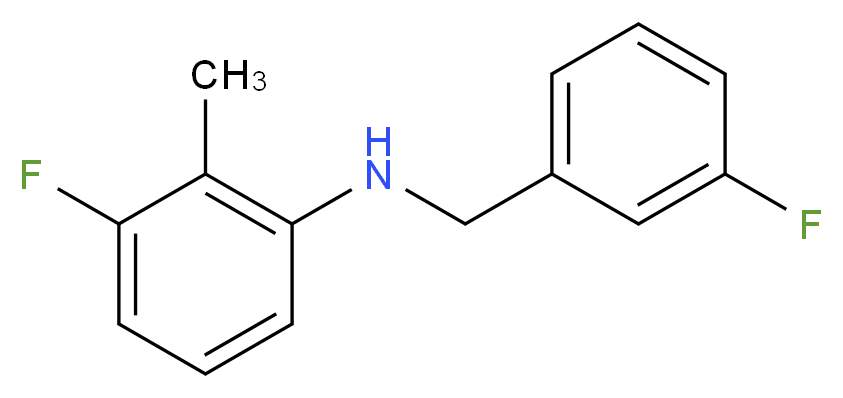 3-Fluoro-N-(3-fluorobenzyl)-2-methylaniline_分子结构_CAS_1284974-45-3)