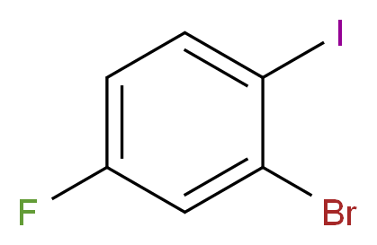 2-bromo-4-fluoro-1-iodobenzene_分子结构_CAS_202865-73-4