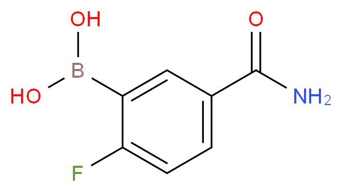 5-Carbamoyl-2-fluorobenzeneboronic acid 95%_分子结构_CAS_874289-39-1)