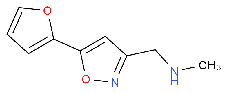 {[5-(furan-2-yl)-1,2-oxazol-3-yl]methyl}(methyl)amine_分子结构_CAS_857348-51-7