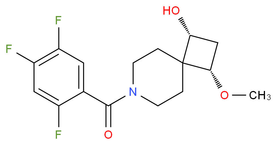 (1R*,3S*)-3-methoxy-7-(2,4,5-trifluorobenzoyl)-7-azaspiro[3.5]nonan-1-ol_分子结构_CAS_)