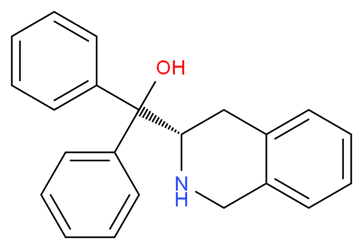 (S)-(-)-1,2,3,4-四氢-α,α-二苯基-3-异喹啉甲醇_分子结构_CAS_140408-82-8)