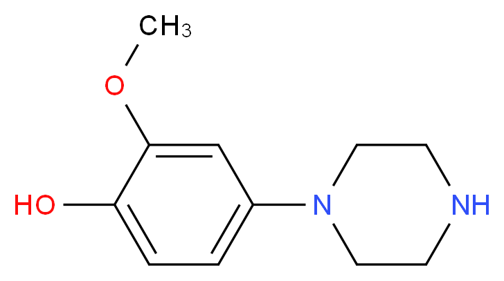 2-METHOXY-4-PIPERAZIN-1-YL-PHENOL_分子结构_CAS_925889-93-6)