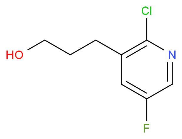 3-(2-chloro-5-fluoropyridin-3-yl)propan-1-ol_分子结构_CAS_1228666-38-3