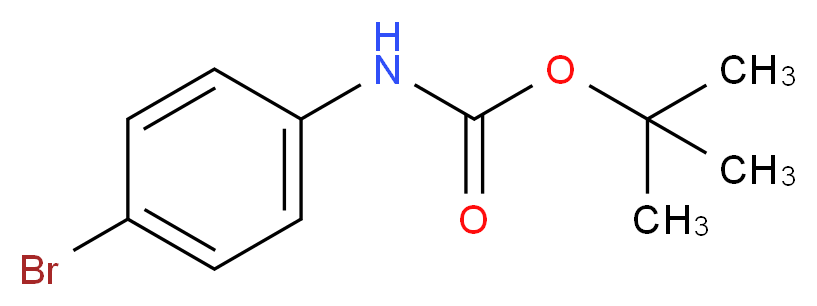 N-(叔丁氧基羰基)-4-溴苯胺_分子结构_CAS_131818-17-2)