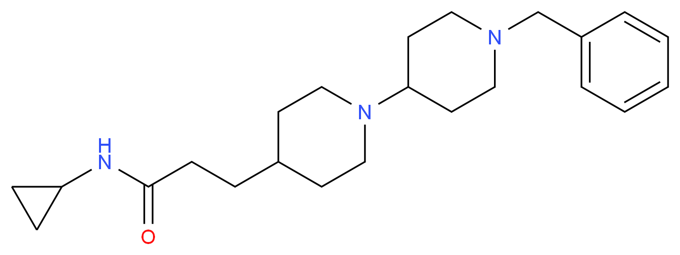 3-(1'-benzyl-1,4'-bipiperidin-4-yl)-N-cyclopropylpropanamide_分子结构_CAS_)