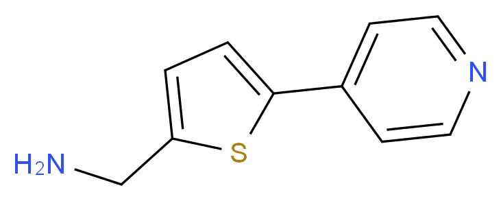 (5-pyrid-4-ylthien-2-yl)methylamine_分子结构_CAS_937795-98-7)