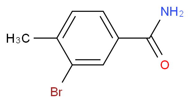 3-Bromo-4-methylbenzamide_分子结构_CAS_183723-09-3)