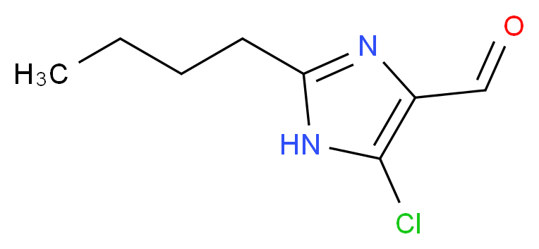 2-Butyl-4-chloro-5-formylimidazole_分子结构_CAS_83857-96-9)