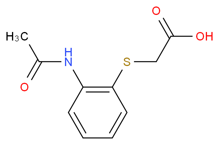 2-[(2-acetamidophenyl)sulfanyl]acetic acid_分子结构_CAS_915920-17-1
