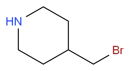 4-Bromomethyl piperidine_分子结构_CAS_69719-84-2)