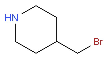 4-(bromomethyl)piperidine_分子结构_CAS_69719-84-2