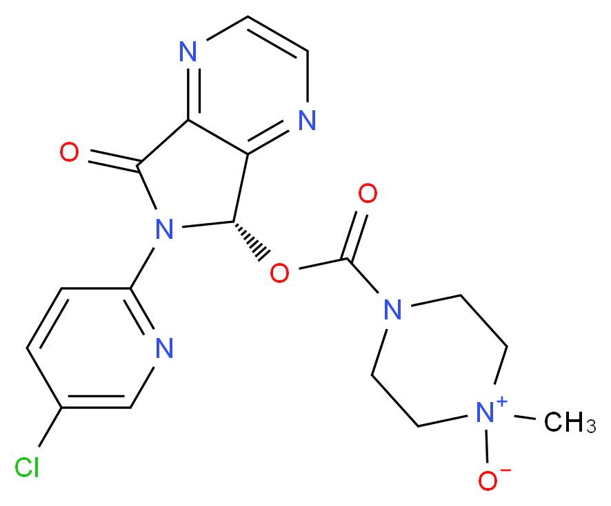 4-({[(5S)-6-(5-chloropyridin-2-yl)-7-oxo-5H,6H,7H-pyrrolo[3,4-b]pyrazin-5-yl]oxy}carbonyl)-1-methylpiperazin-1-ium-1-olate_分子结构_CAS_151851-70-6