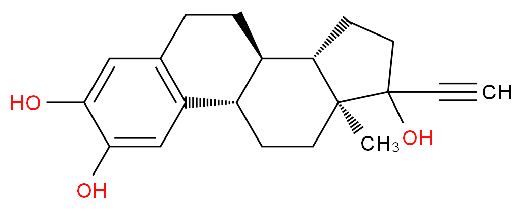 2-Hydroxy Ethynyl Estradiol_分子结构_CAS_50394-89-3)