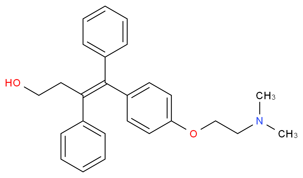(3Z)-4-{4-[2-(dimethylamino)ethoxy]phenyl}-3,4-diphenylbut-3-en-1-ol_分子结构_CAS_97151-03-6
