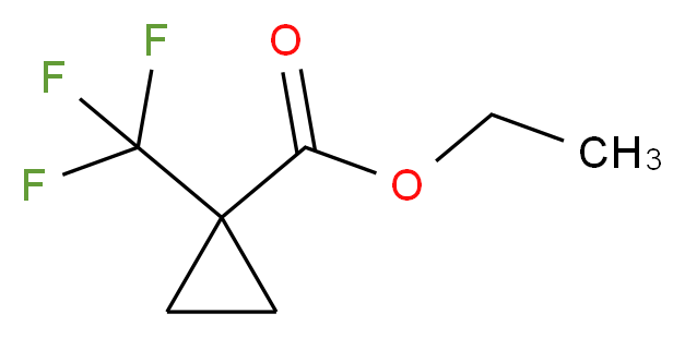 ethyl 1-(trifluoromethyl)cyclopropane-1-carboxylate_分子结构_CAS_139229-57-5