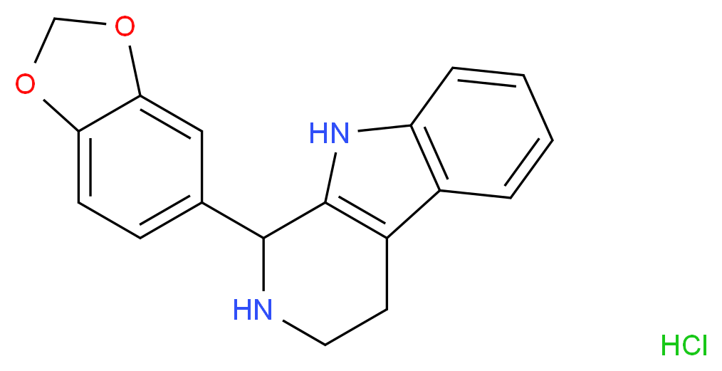 1-(1,3-Benzodioxol-5-yl)-2,3,4,9-tetrahydro-1H-beta-carboline hydrochloride_分子结构_CAS_)