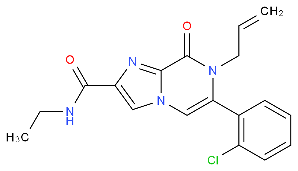 7-allyl-6-(2-chlorophenyl)-N-ethyl-8-oxo-7,8-dihydroimidazo[1,2-a]pyrazine-2-carboxamide_分子结构_CAS_)