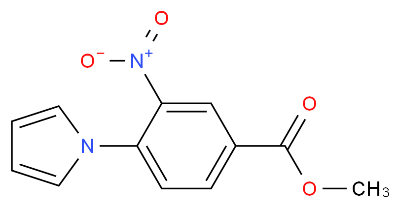 Methyl 3-nitro-4-(1H-pyrrol-1-yl)benzoate_分子结构_CAS_)