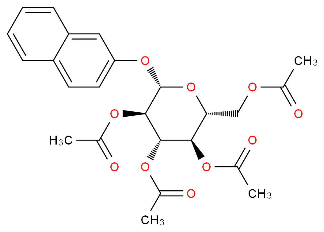 [(2R,3R,4S,5R,6S)-3,4,5-tris(acetyloxy)-6-(naphthalen-2-yloxy)oxan-2-yl]methyl acetate_分子结构_CAS_14581-89-6