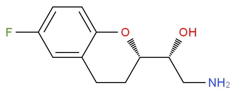 (2S,αR)-α-(Aminomethyl)-6-fluoro-3,4-dihydro-2H-1-benzopyran-2-methanol_分子结构_CAS_303176-42-3)