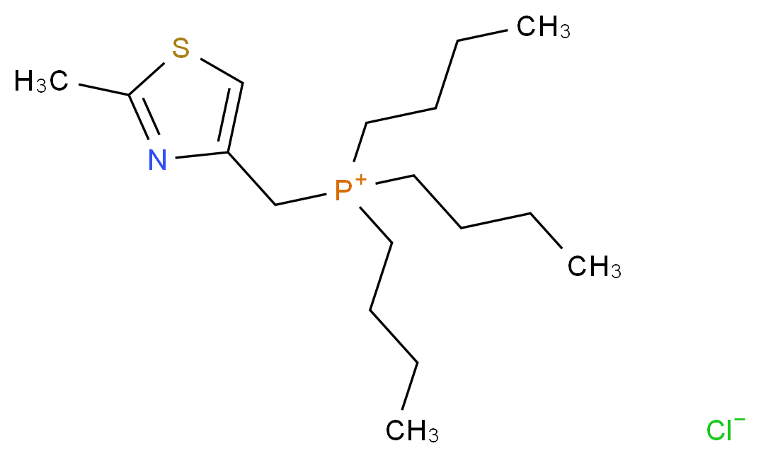 Tri-N-butyl[(2-methyl-1,3-thiazol-4-yl)methyl]phosphonium Chloride_分子结构_CAS_211919-65-2)