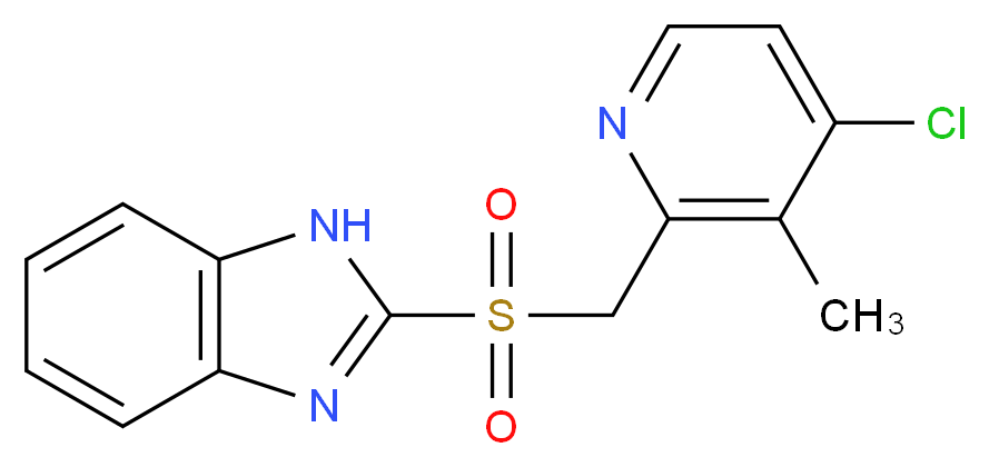 2-[(4-chloro-3-methylpyridin-2-yl)methanesulfonyl]-1H-1,3-benzodiazole_分子结构_CAS_1159977-27-1