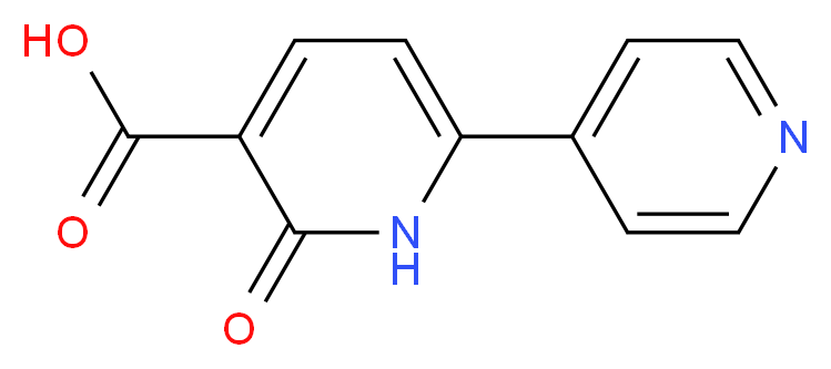 2-oxo-6-(pyridin-4-yl)-1,2-dihydropyridine-3-carboxylic acid_分子结构_CAS_)