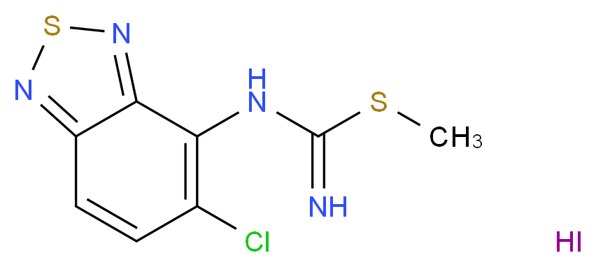 (5-Chloro-2,1,3-benzothiadiazol-4-yl)-carbamimidothioic Acid Methyl Ester Hydriodide Salt_分子结构_CAS_51323-03-6)