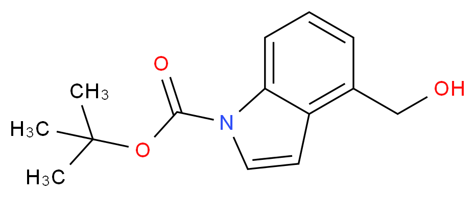 tert-Butyl 4-(hydroxymethyl)-1H-indole-1-carboxylate_分子结构_CAS_220499-12-7)