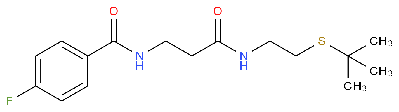 N-(3-{[2-(tert-butylthio)ethyl]amino}-3-oxopropyl)-4-fluorobenzamide_分子结构_CAS_)