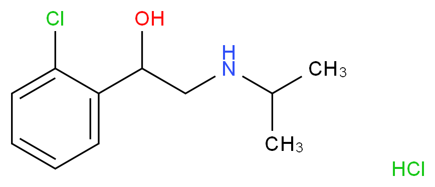 1-(2-chlorophenyl)-2-[(propan-2-yl)amino]ethan-1-ol hydrochloride_分子结构_CAS_6933-90-0