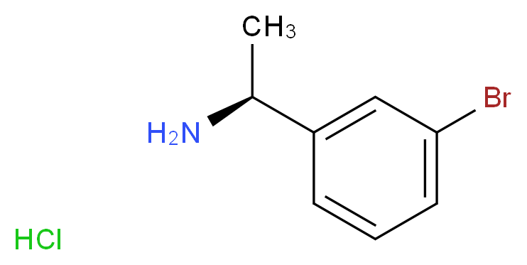 (1S)-1-(3-bromophenyl)ethan-1-amine hydrochloride_分子结构_CAS_139305-96-7