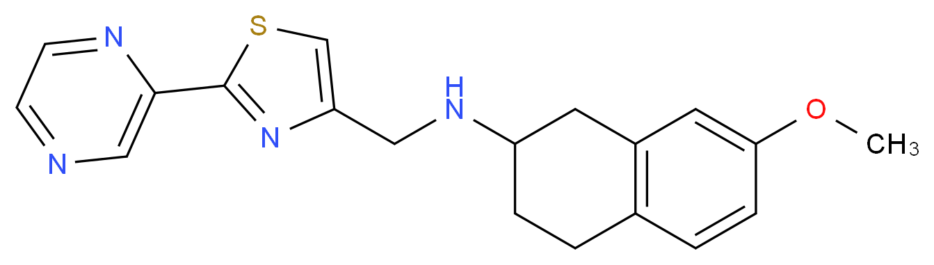 (7-methoxy-1,2,3,4-tetrahydronaphthalen-2-yl)[(2-pyrazin-2-yl-1,3-thiazol-4-yl)methyl]amine_分子结构_CAS_)