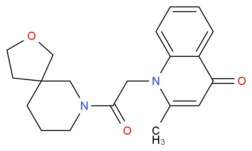 2-methyl-1-[2-(2-oxa-7-azaspiro[4.5]dec-7-yl)-2-oxoethyl]quinolin-4(1H)-one_分子结构_CAS_)