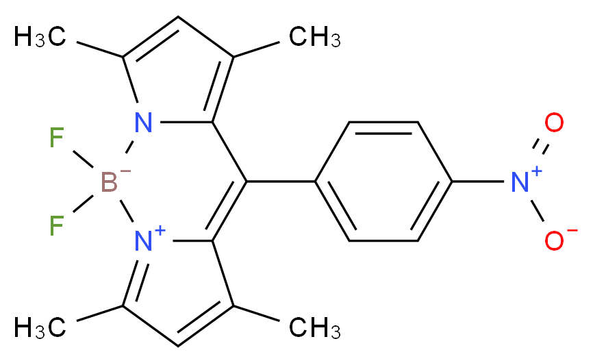 8-(4-Nitrophenyl) Bodipy_分子结构_CAS_321895-92-5)