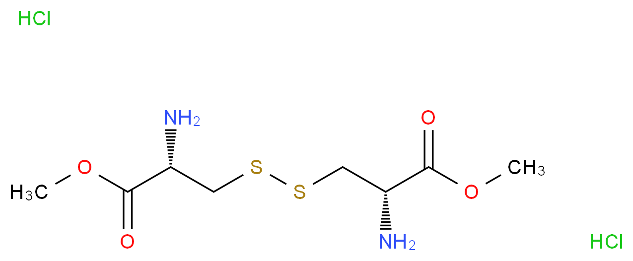 methyl (2S)-2-amino-3-{[(2S)-2-amino-3-methoxy-3-oxopropyl]disulfanyl}propanoate dihydrochloride_分子结构_CAS_32854-09-4