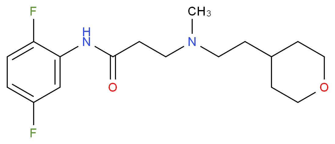 N-(2,5-difluorophenyl)-3-{methyl[2-(tetrahydro-2H-pyran-4-yl)ethyl]amino}propanamide_分子结构_CAS_)