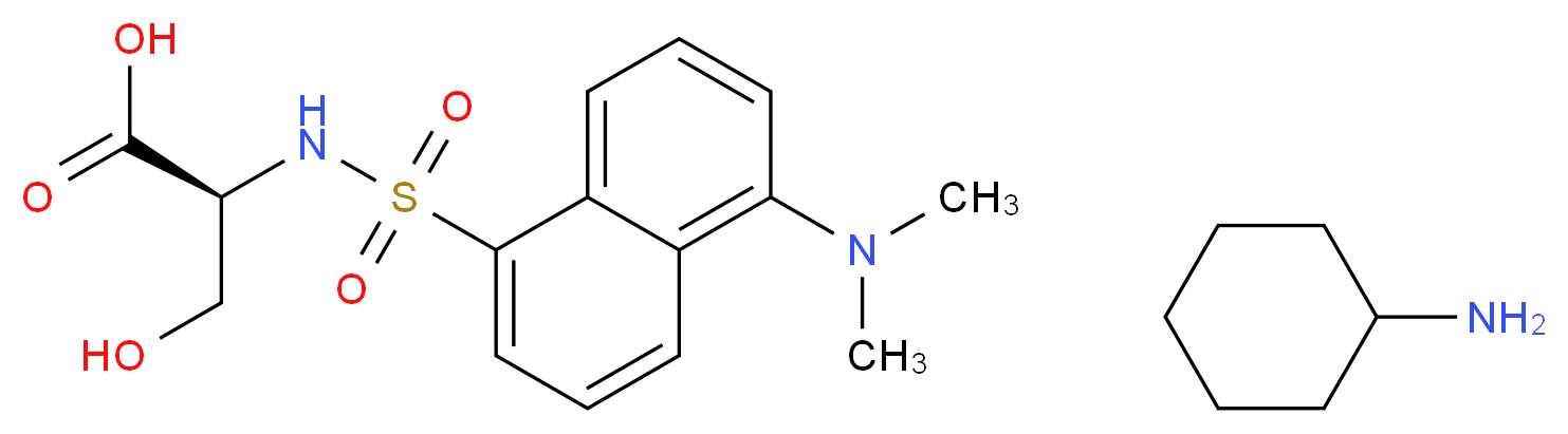 N-Dansyl-L-serine cyclohexylammonium salt_分子结构_CAS_53332-28-8)