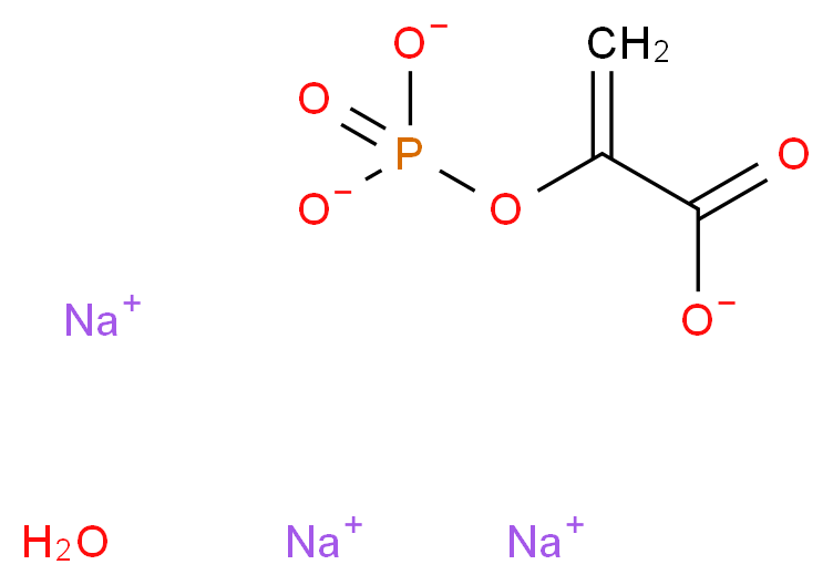 trisodium 2-(phosphonatooxy)prop-2-enoate hydrate_分子结构_CAS_5541-93-5