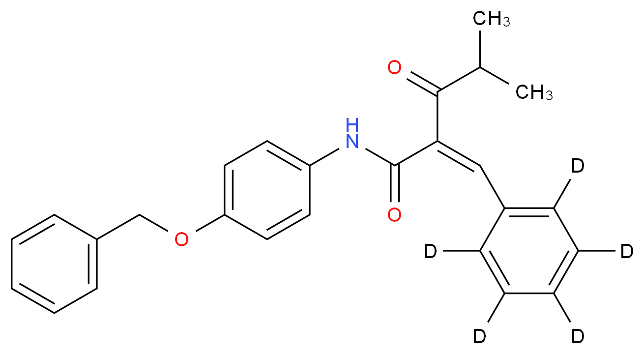 N-4-Benzyloxyphenyl α-Benzilidene-d5 Isobutyrylacetamide_分子结构_CAS_1020719-20-3)