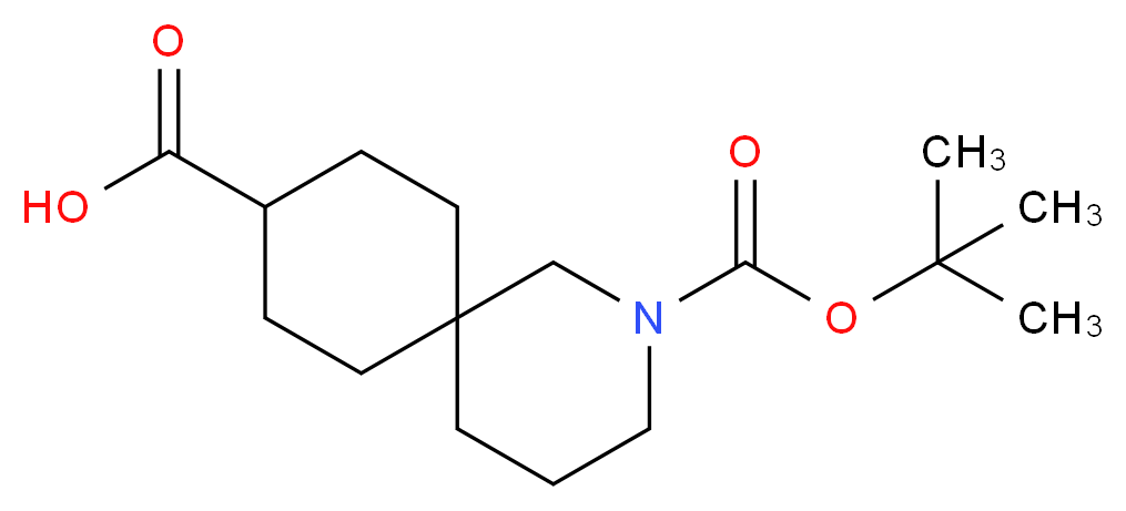 2-[(tert-butoxy)carbonyl]-2-azaspiro[5.5]undecane-9-carboxylic acid_分子结构_CAS_1251008-89-5