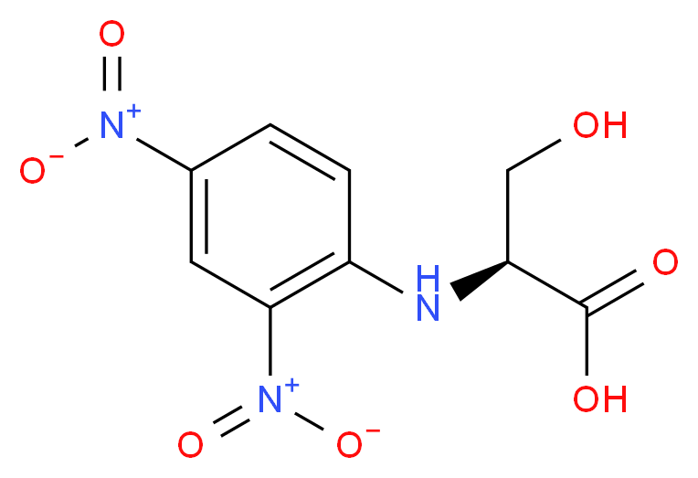 (2S)-2-[(2,4-dinitrophenyl)amino]-3-hydroxypropanoic acid_分子结构_CAS_1655-64-7