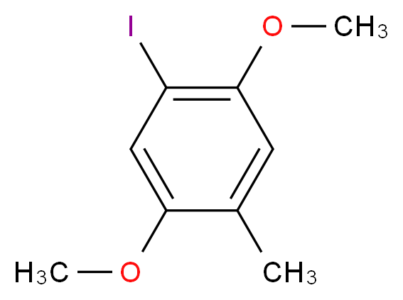1-iodo-2,5-dimethoxy-4-methylbenzene_分子结构_CAS_75056-76-7
