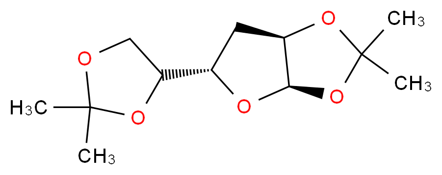 4-[(3aR,5S,6aR)-2,2-dimethyl-tetrahydro-2H-furo[2,3-d][1,3]dioxol-5-yl]-2,2-dimethyl-1,3-dioxolane_分子结构_CAS_2774-29-0