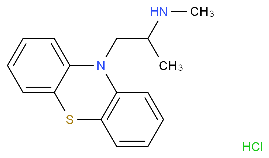 methyl[1-(10H-phenothiazin-10-yl)propan-2-yl]amine hydrochloride_分子结构_CAS_60113-77-1